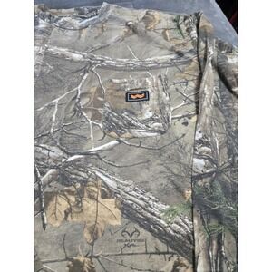 Walls Camo Tee Men's (XL) Vintage Realtree Hardwoods Long Sleeve Hunting Shirt